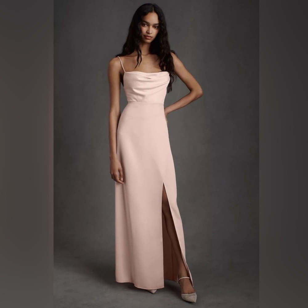 BHLDN Strapless Blush Gown